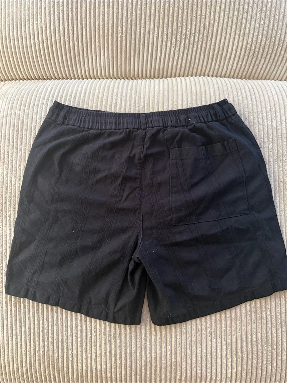 Zara Black Elastic Waist Casual Shorts